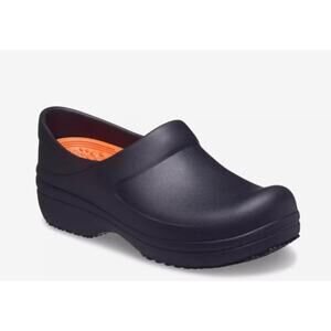 Crocs Neria Pro II LR Work Clog Women's 9 Black Foam Insoles Slip On Shoe NWT